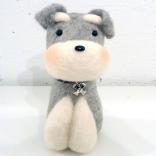 FK felt dog schnauzer salt and pepper