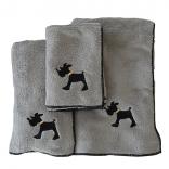 care f dog quick dry towel gray x black x gold