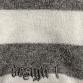 wear wool big border raglan T white x gray