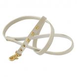 leash f gold cross leash beige