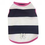 wear border tank top　navy x pink