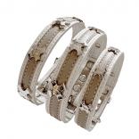 collar f cross vegan leather ash x sand