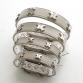collar f cross gris blanc