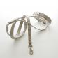 collar f cross gris blanc