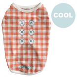 wear cool x cool 25℃ keep gingham button orange