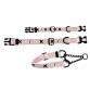 collar cotton collar leash set CROSS pale pink