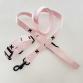 collar cotton collar leash set CROSS pale pink