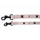 collar cotton collar leash set CROSS pale pink