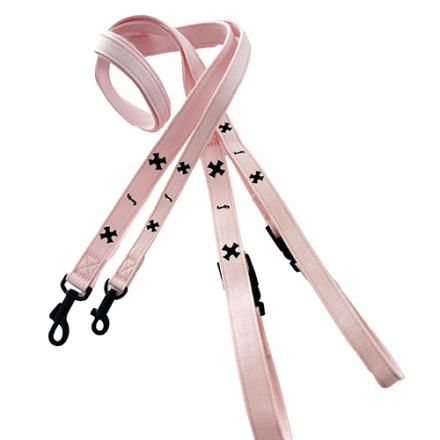 design f online shop / cotton collar leash set CROSSpalepink