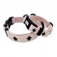 collar cotton collar leash set LILY pale pink