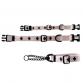collar cotton collar leash set LILY pale pink