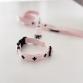 collar cotton collar leash set LILY pale pink