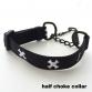 collar SET tape cross collar black x white