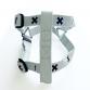 cotton harness leash set CROSS water x black