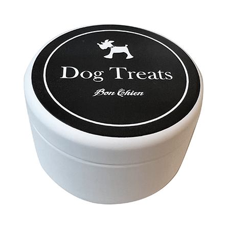 living f dog treats canister bon chien