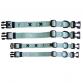 collar tape cross turquoise blue x black