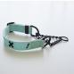 collar tape cross turquoise blue x black