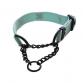 collar tape cross turquoise blue x black