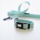 collar tape cross turquoise blue x white