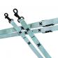 leash tape cross turquoise blue x black
