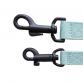 leash tape cross turquoise blue x black