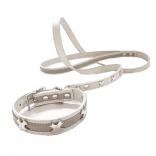 20% OFF collar+leash set f cross vegan leather ash