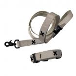 tape collar & leash set cross grayge x black　