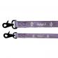 cotton collar leash set LILY plum x white