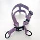 cotton harness leash set LILY plum x white