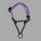 cotton halfchoke+ leash set LILY plum x white