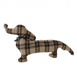 living f dachs cushion wool check