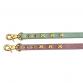 leash f gold cross suede leash