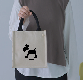 living square tote bag f dog