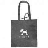 living recycle cotton tote bag f dog gray