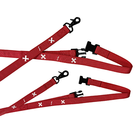 design f online shop / tape collar&leash set CROSS red x white