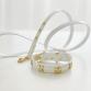 leash f gold cross white